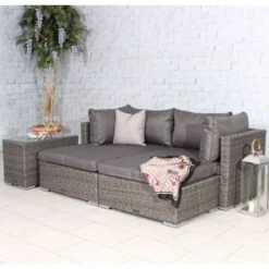 Paris Grey Rattan Multi Relaxer Sun Lounger Set 4 Seater 19 Paris Grey Rattan Multi Relaxer Sun Lounger Set 4 Seater -GardenChic Elegant Shop parsunlou3