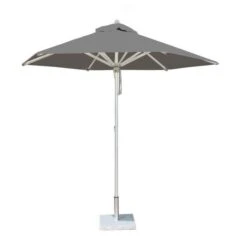Santa Ana 2.5m Round Spuncrylic Parasol -GardenChic Elegant Shop taupe 1 1