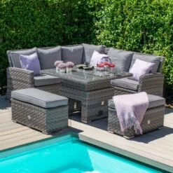 Maze Victoria Corner Bench Set With Rising Table