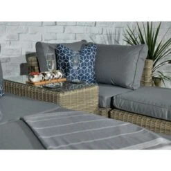 Wentworth Natural Rattan Multi Relaxer Sun Lounger Set 4 Seater -GardenChic Elegant Shop wensunlou ws 7