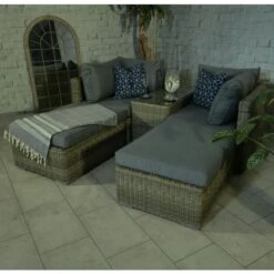 Wentworth Natural Rattan Multi Relaxer Sun Lounger Set 4 Seater -GardenChic Elegant Shop wensunlou ws 9