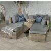 Wentworth Natural Rattan Multi Relaxer Sun Lounger Set 4 Seater