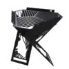 Wave Wild Grill Leaf BBQ Fire Pit Black