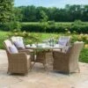 Maze Winchester 4 Seat Round Dining Set With Venice Chairs