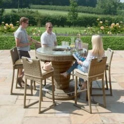 Maze Winchester Rattan Bar Set With Ice Bucket 6 Seater